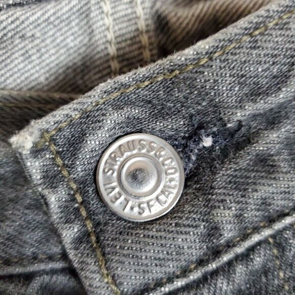 Vtg Levis 501 Jeans Dark Wash Men's 32 X 33 Made in USA Button Fly (tag 34X34) - Picture 5 of 13